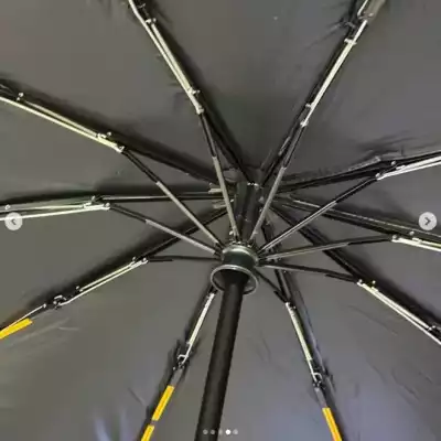 Умный зонт с фонариком, черный